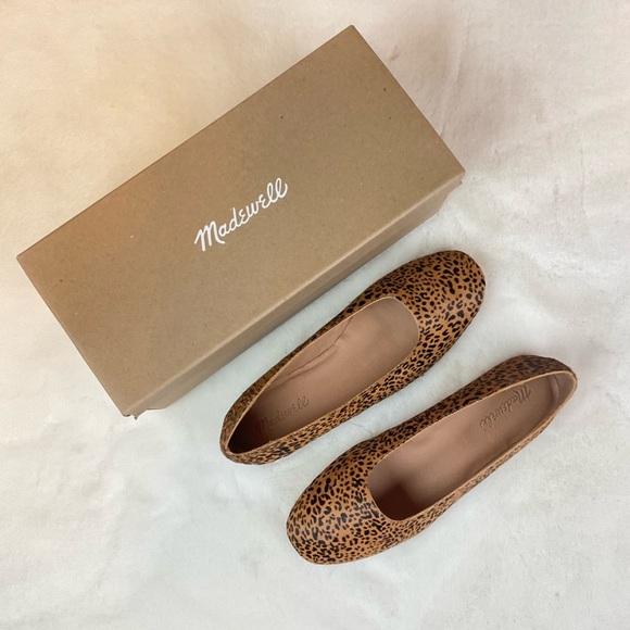 Madewell Cory Flat Leopard Print Calf Hair Sz 8.5 - Picture 5 of 12